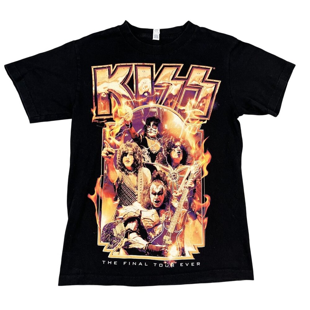 KISS End of the Road the Final Tour Black Concert T-Shirt Sz Small‎